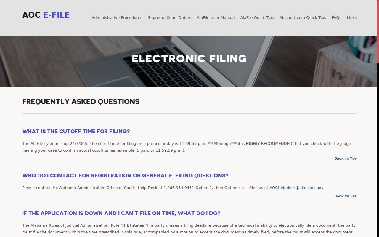 Blount County case search electronic filing information