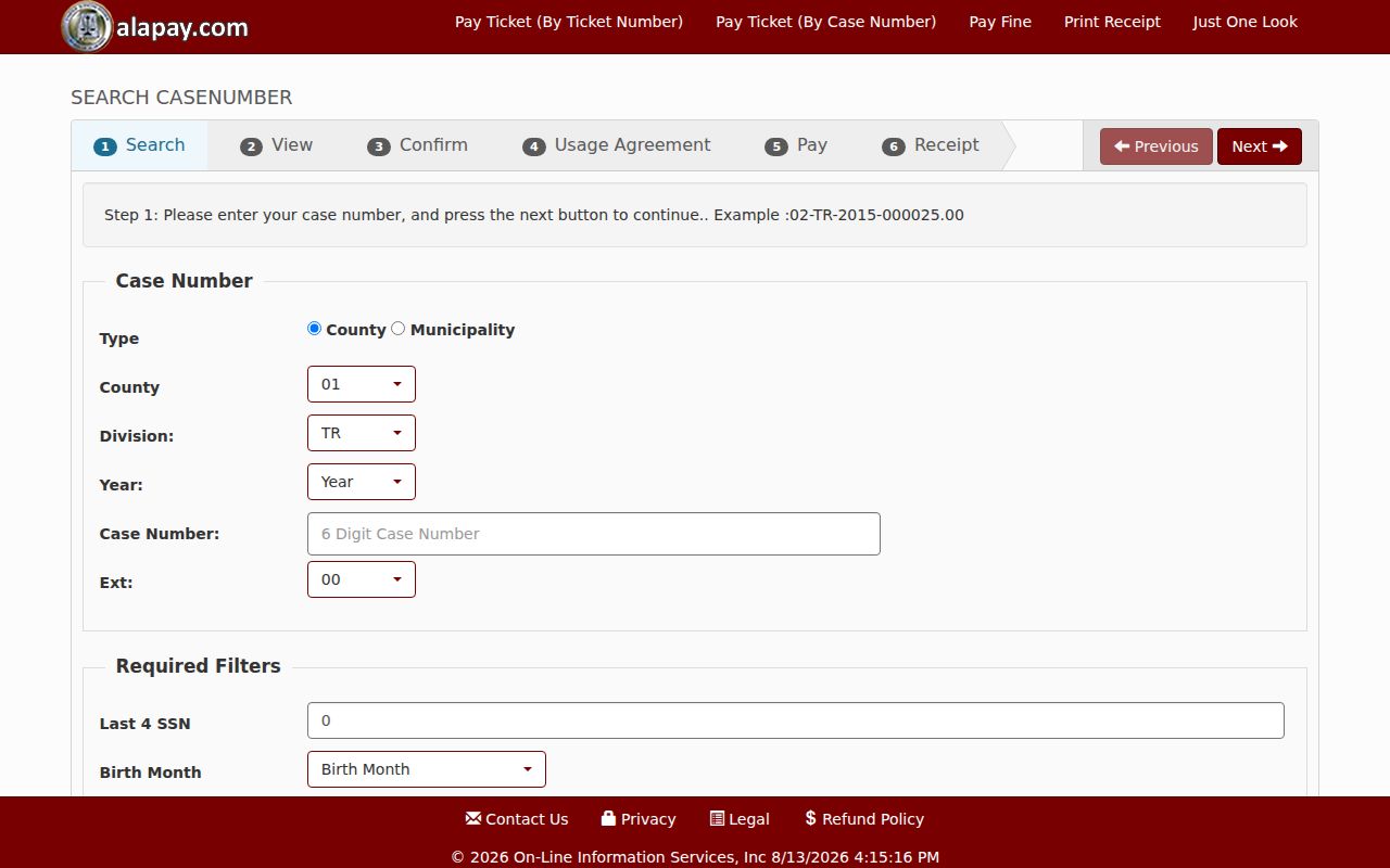 Hayden court docket AlaPay Blount case-number search